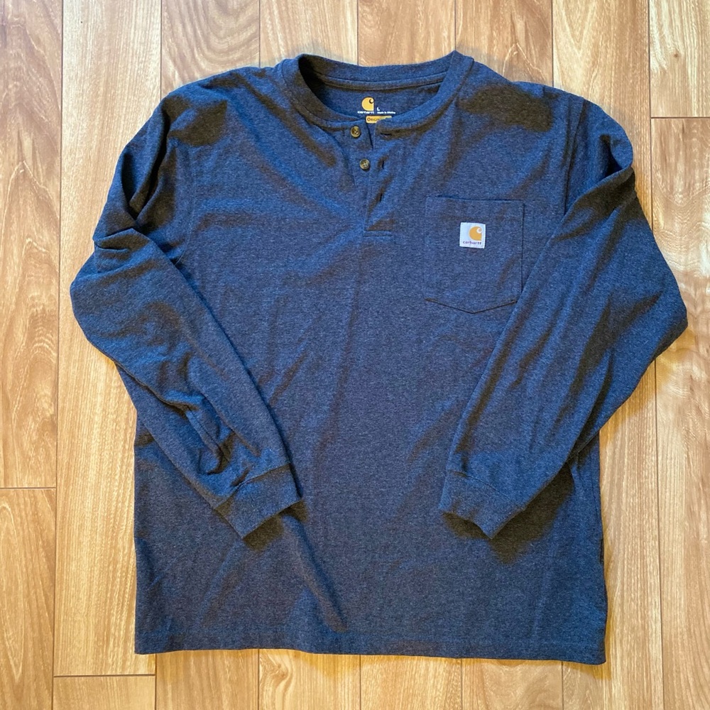 Mens Carhartt Button Long Sleeve